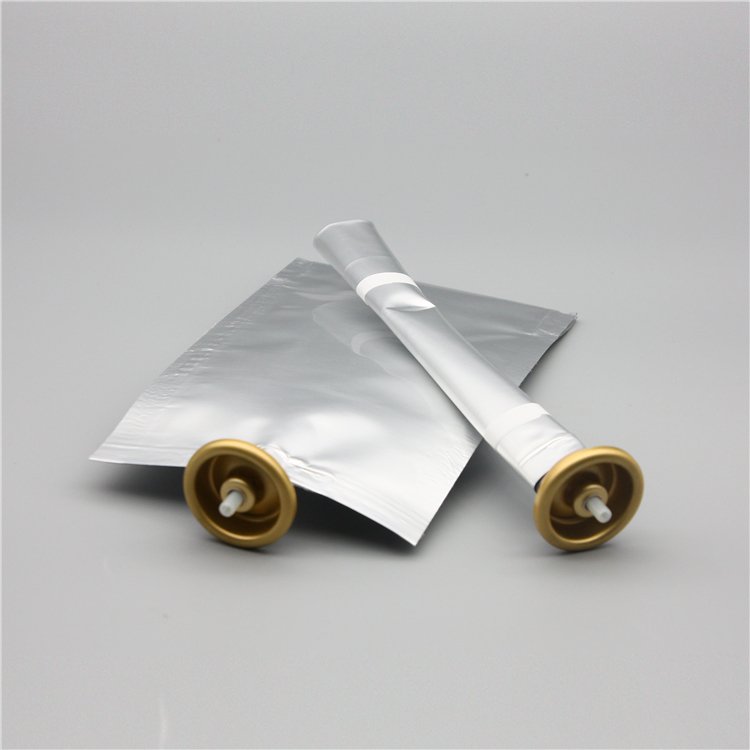 150ml化妆用品类二元阀袋 金色铝杯 型号I